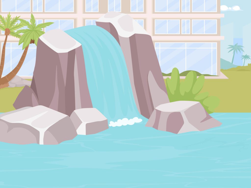pool waterfall